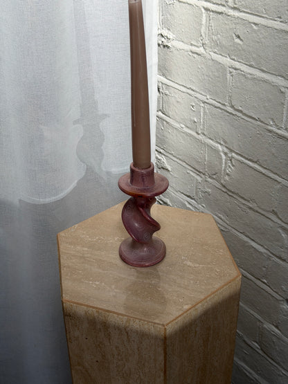 SINGLE SOAPSTONE CANDLE HOLDER