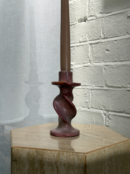 SINGLE SOAPSTONE CANDLE HOLDER