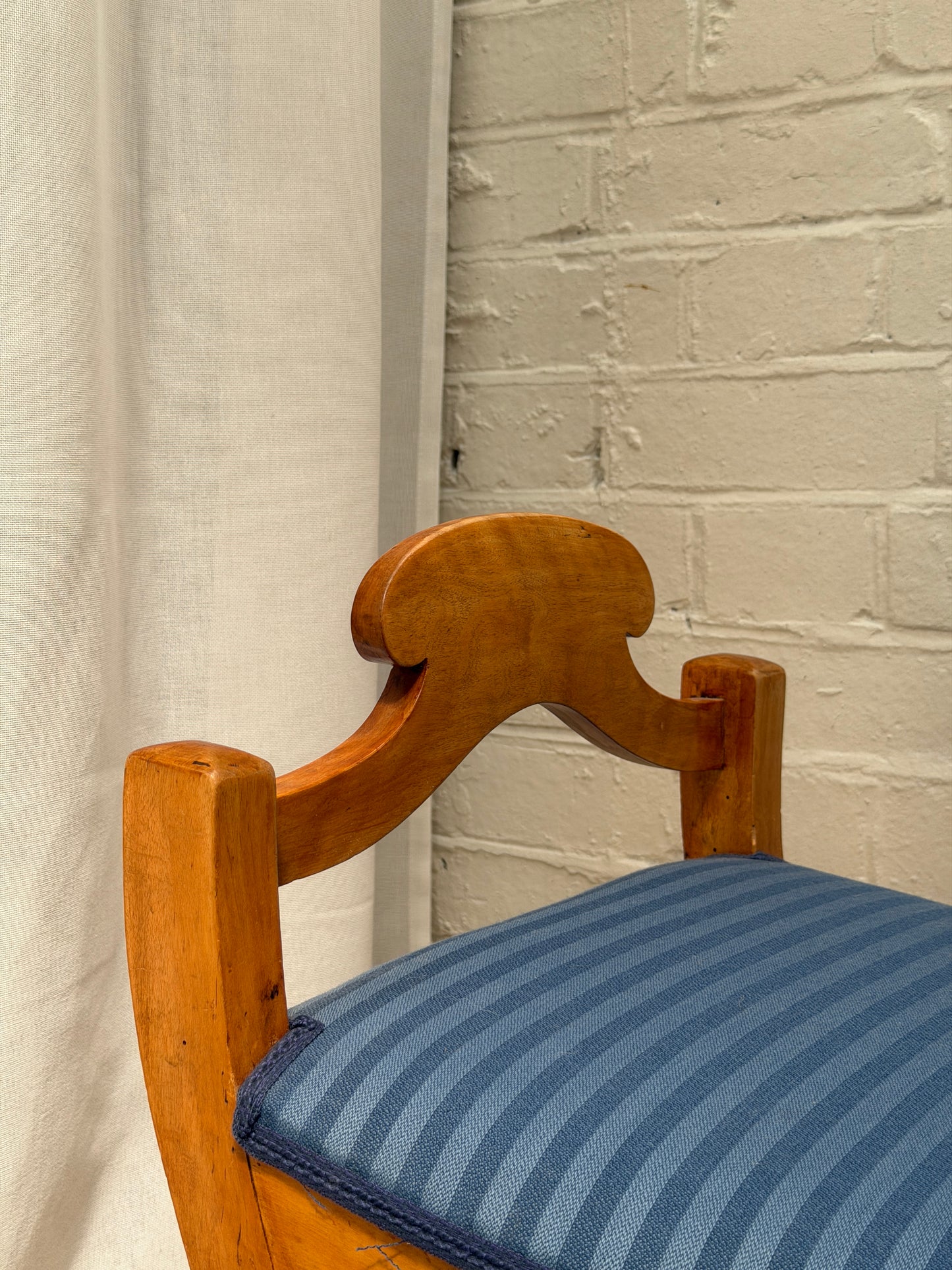 ON HOLD - SWEDISH BLUE BIEDERMEIER STOOLS