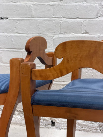 ON HOLD - SWEDISH BLUE BIEDERMEIER STOOLS