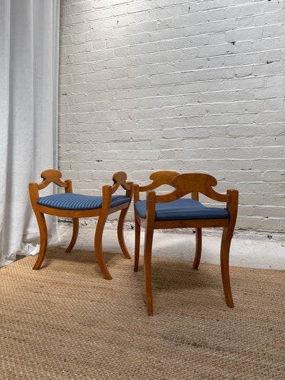 ON HOLD - SWEDISH BLUE BIEDERMEIER STOOLS