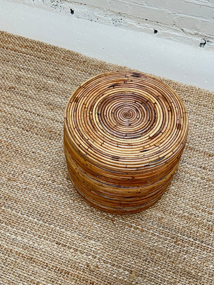 RATTAN CANE STOOL