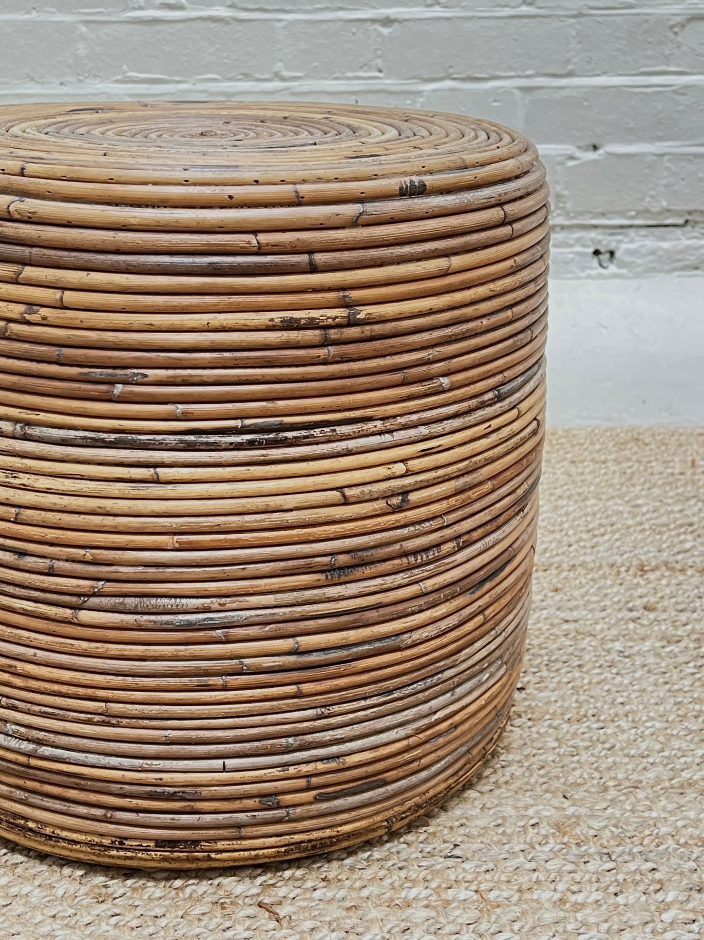 RATTAN CANE STOOL