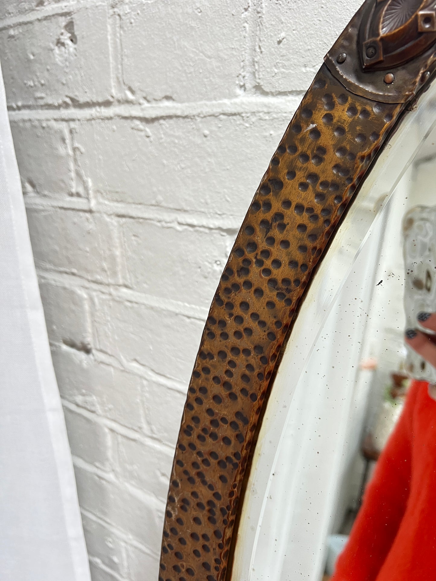 HAMMERED ARTS AND CRAFTS MIRROR