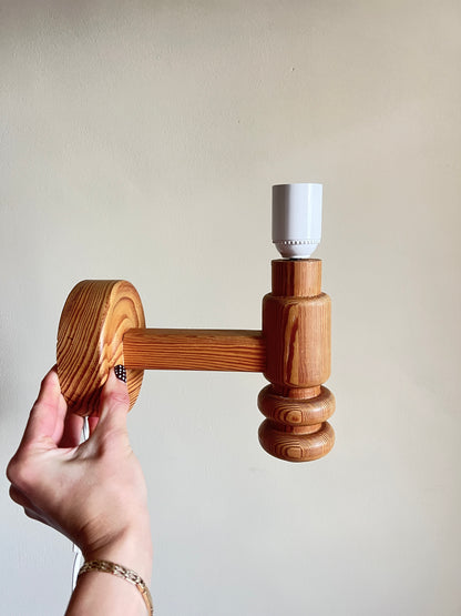 PAIR OF PINE SWEDISH WALL LIGHTS