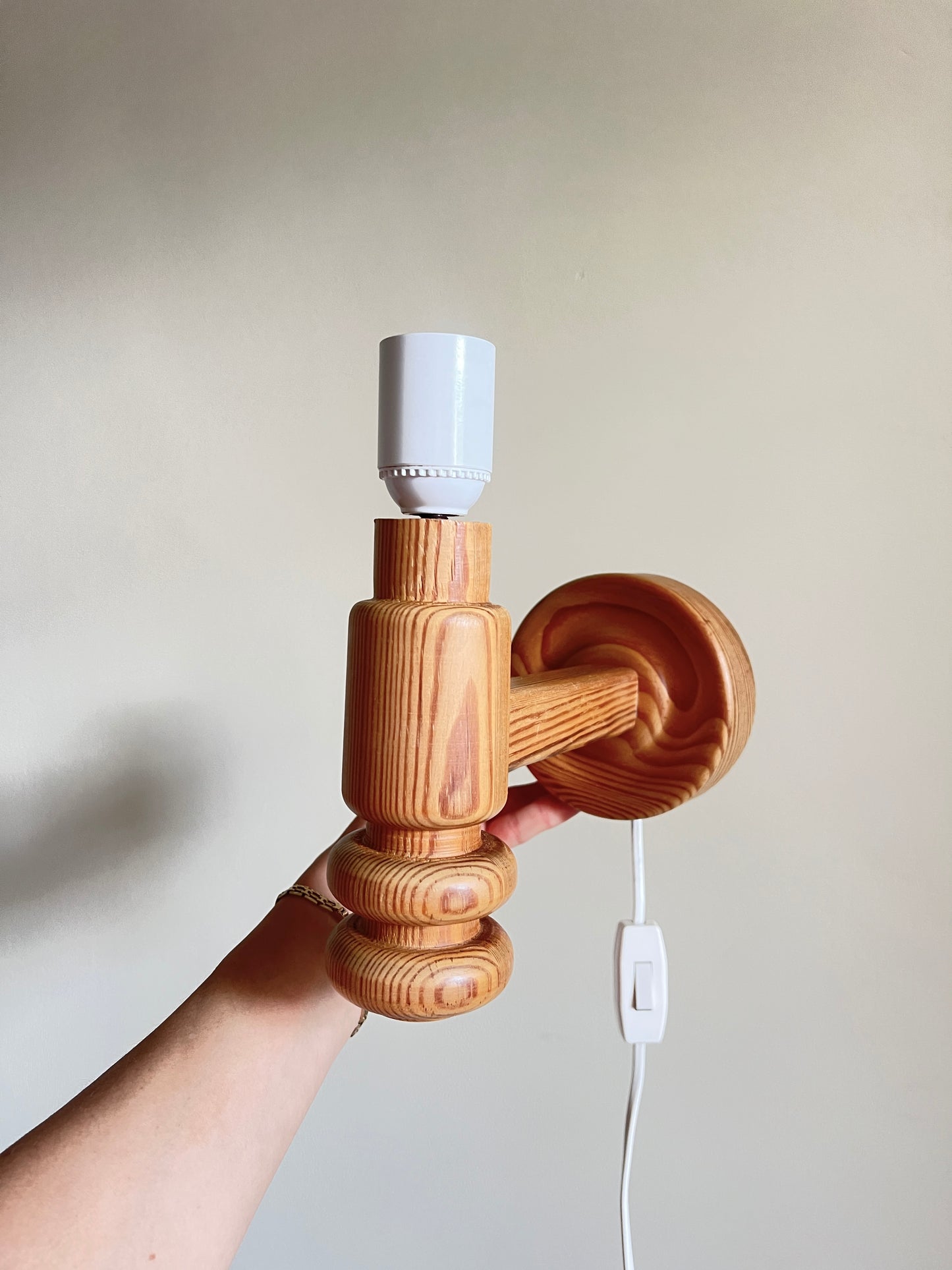 PAIR OF PINE SWEDISH WALL LIGHTS