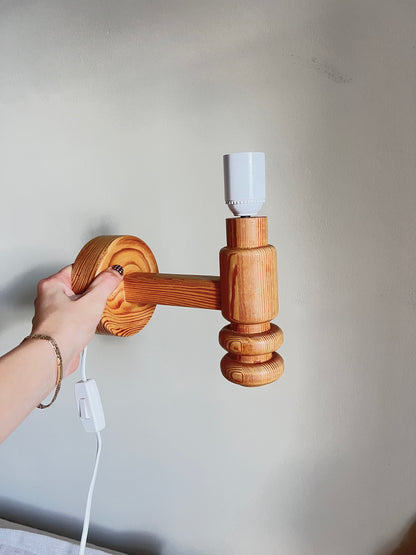 PAIR OF PINE SWEDISH WALL LIGHTS