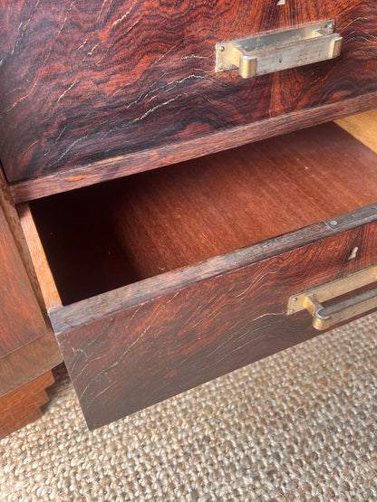 MARBLE TOP ART DECO SIDEBOARD