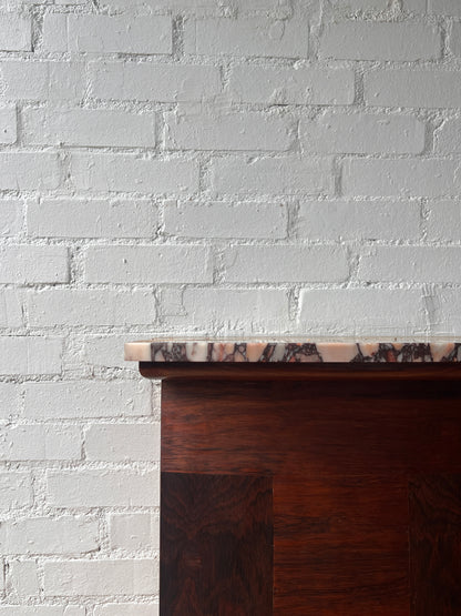 MARBLE TOP ART DECO SIDEBOARD