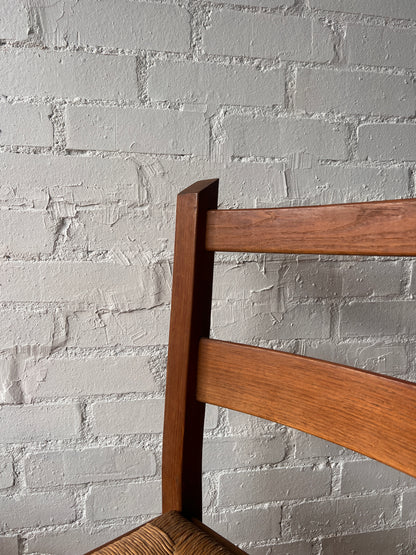 SET OF FOUR RUSH MID CENTURY DINING CHAIRS