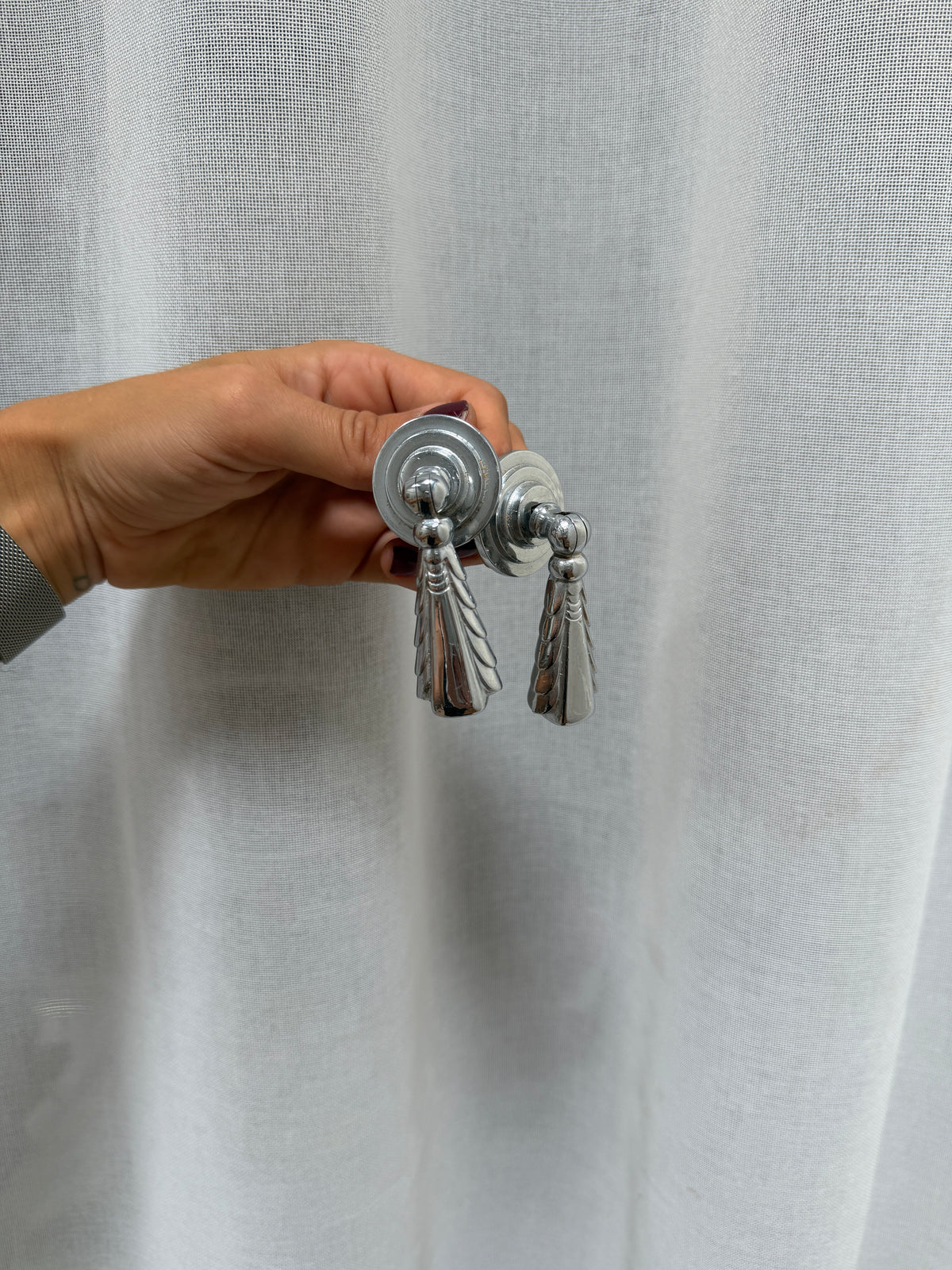 ART DECO SILVER TASSEL HANDLES
