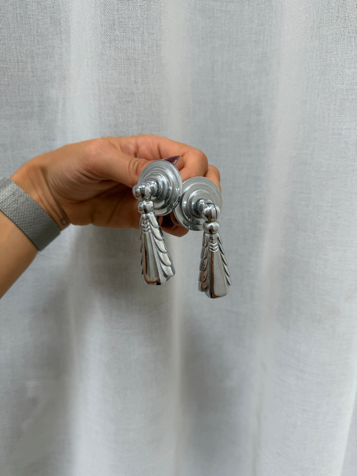 ART DECO SILVER TASSEL HANDLES