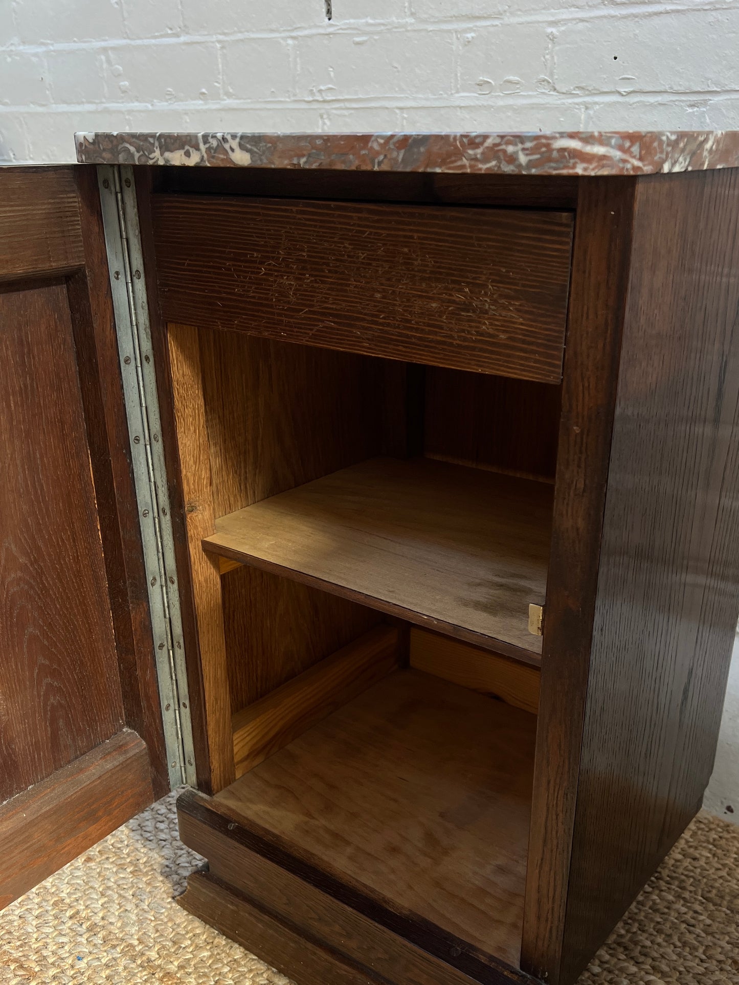 ART DECO RED MARBLE BEDSIDES