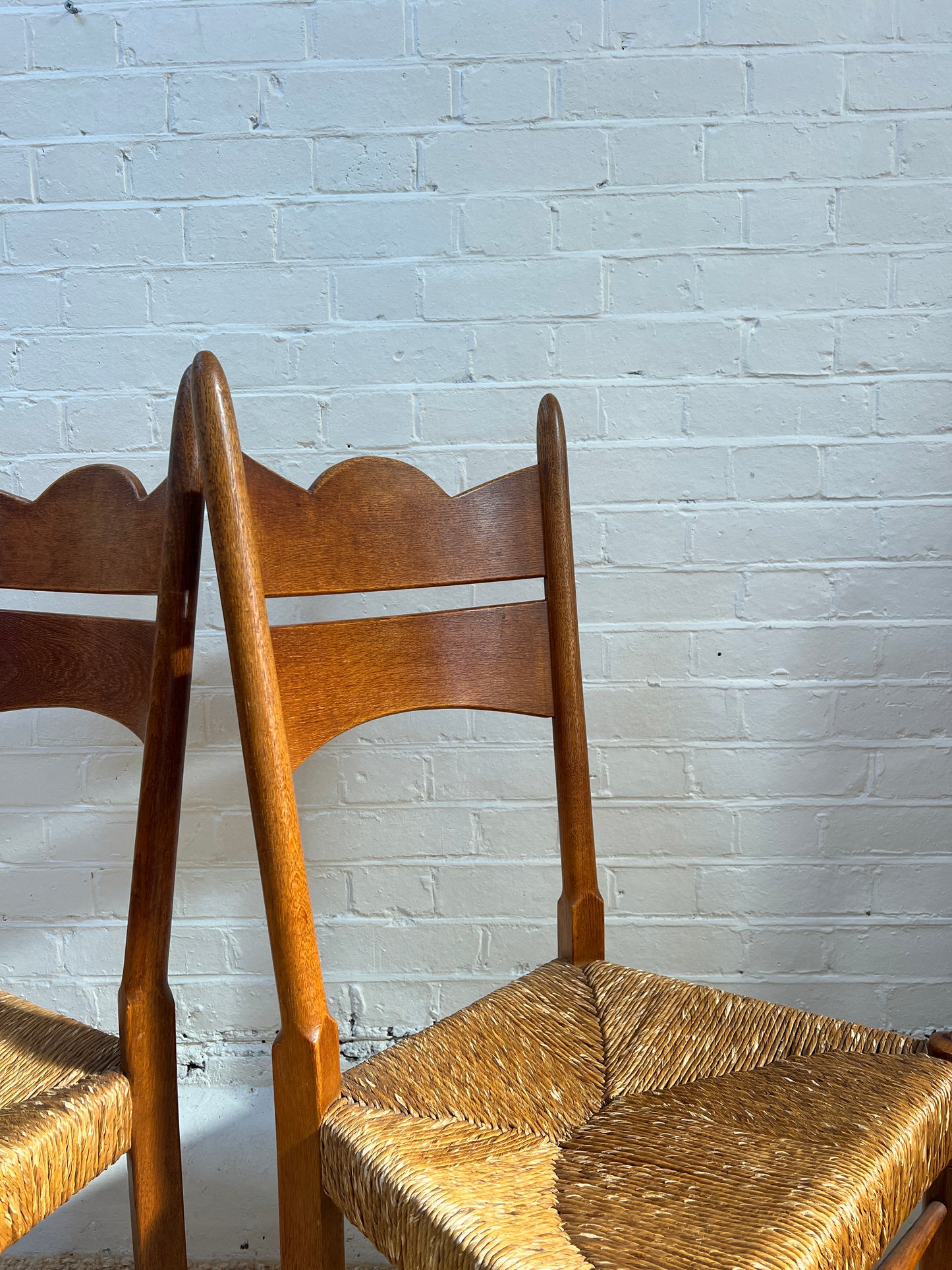 SET OF SIX RUSH DINING CHAIRS