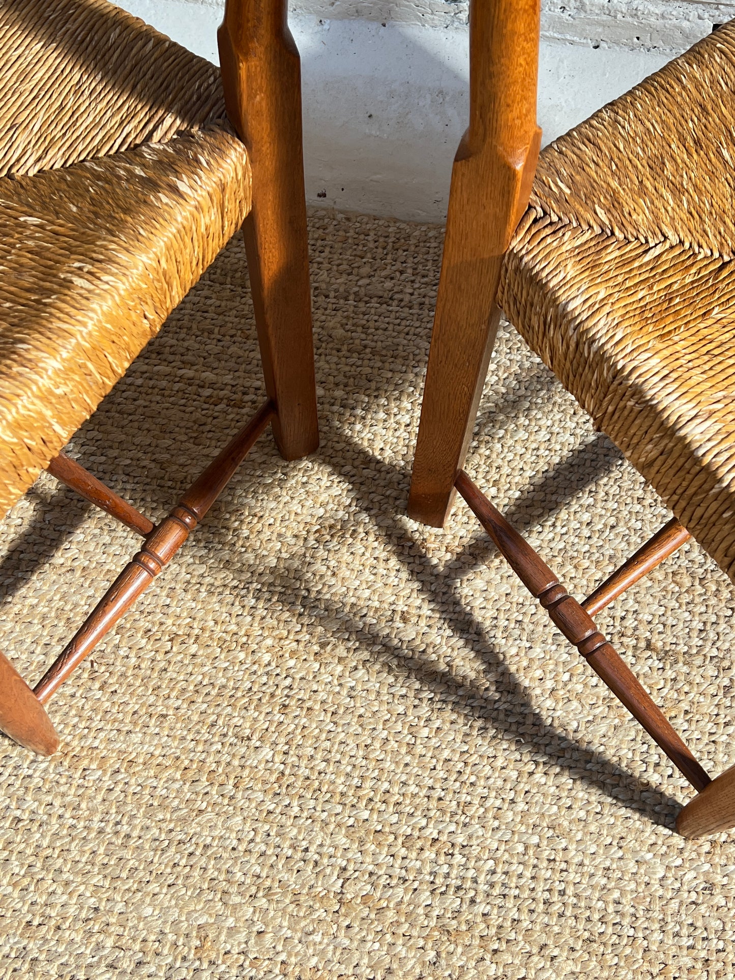 SET OF SIX RUSH DINING CHAIRS