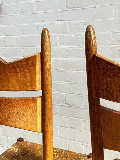 SET OF SIX RUSH DINING CHAIRS