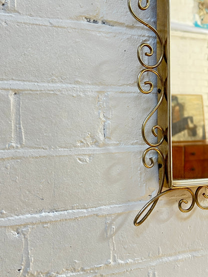 BRASS SPIRAL MIRROR
