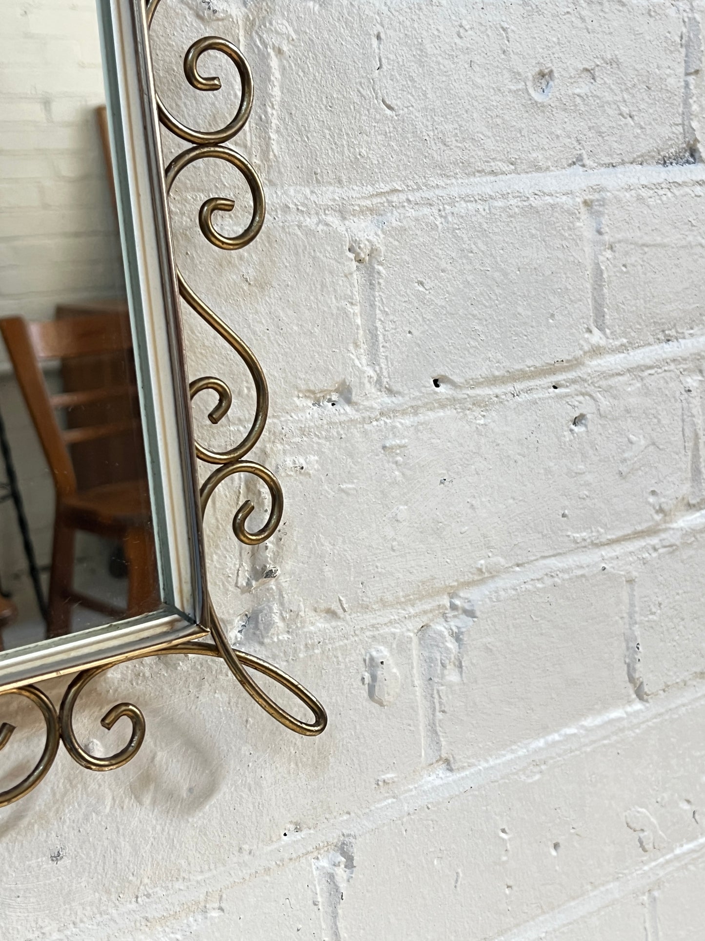 BRASS SPIRAL MIRROR