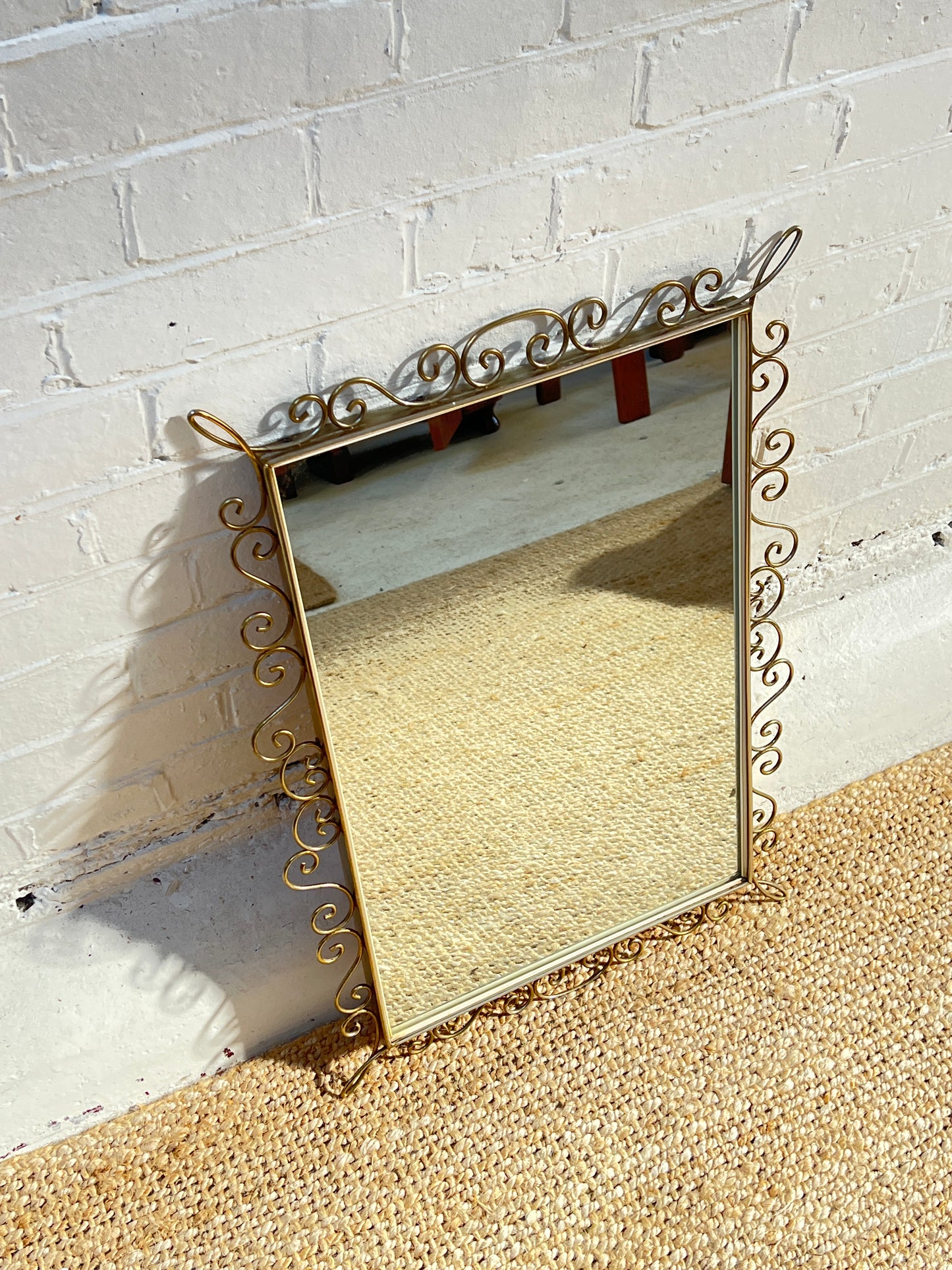 BRASS SPIRAL MIRROR