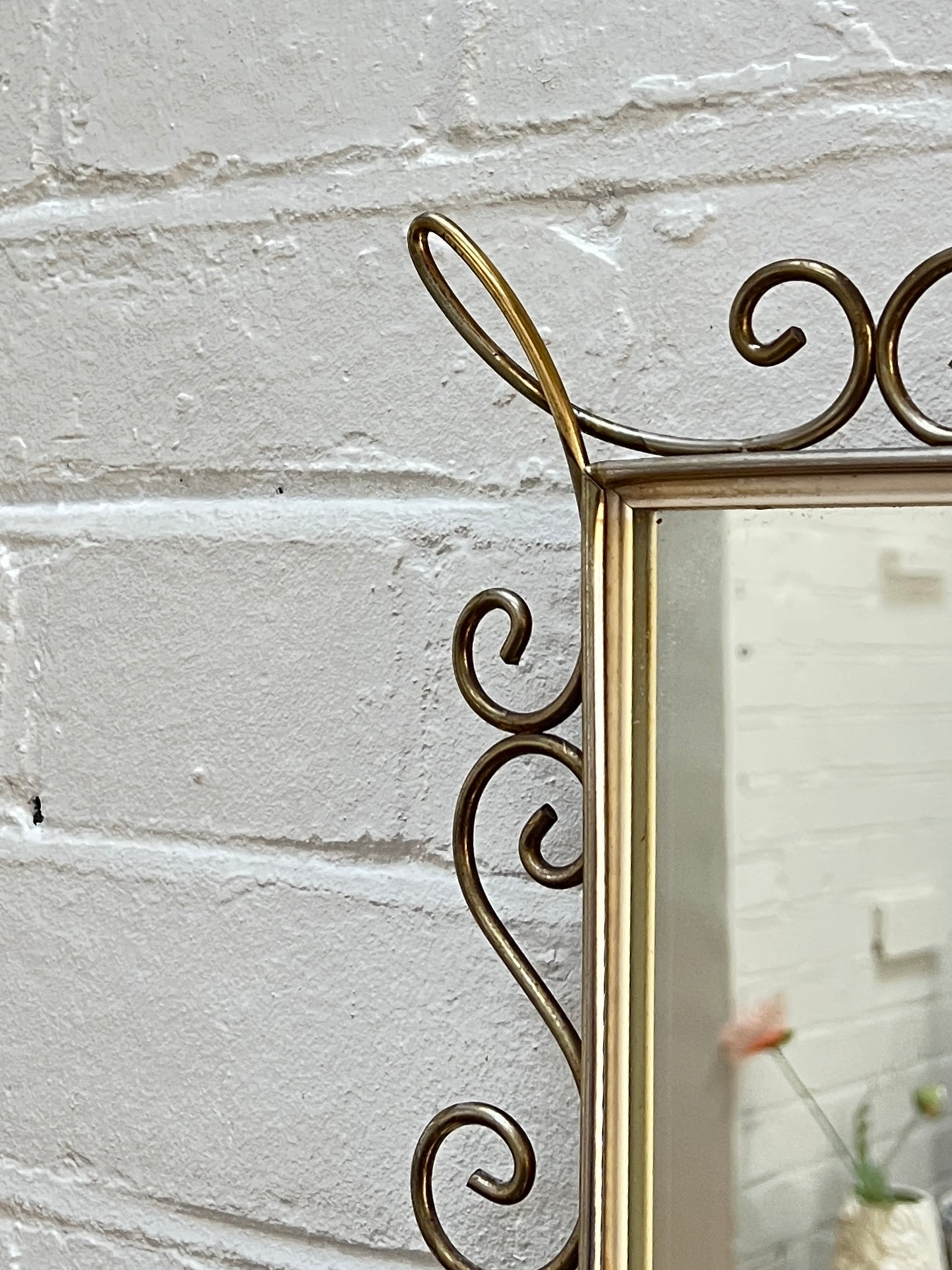 BRASS SPIRAL MIRROR