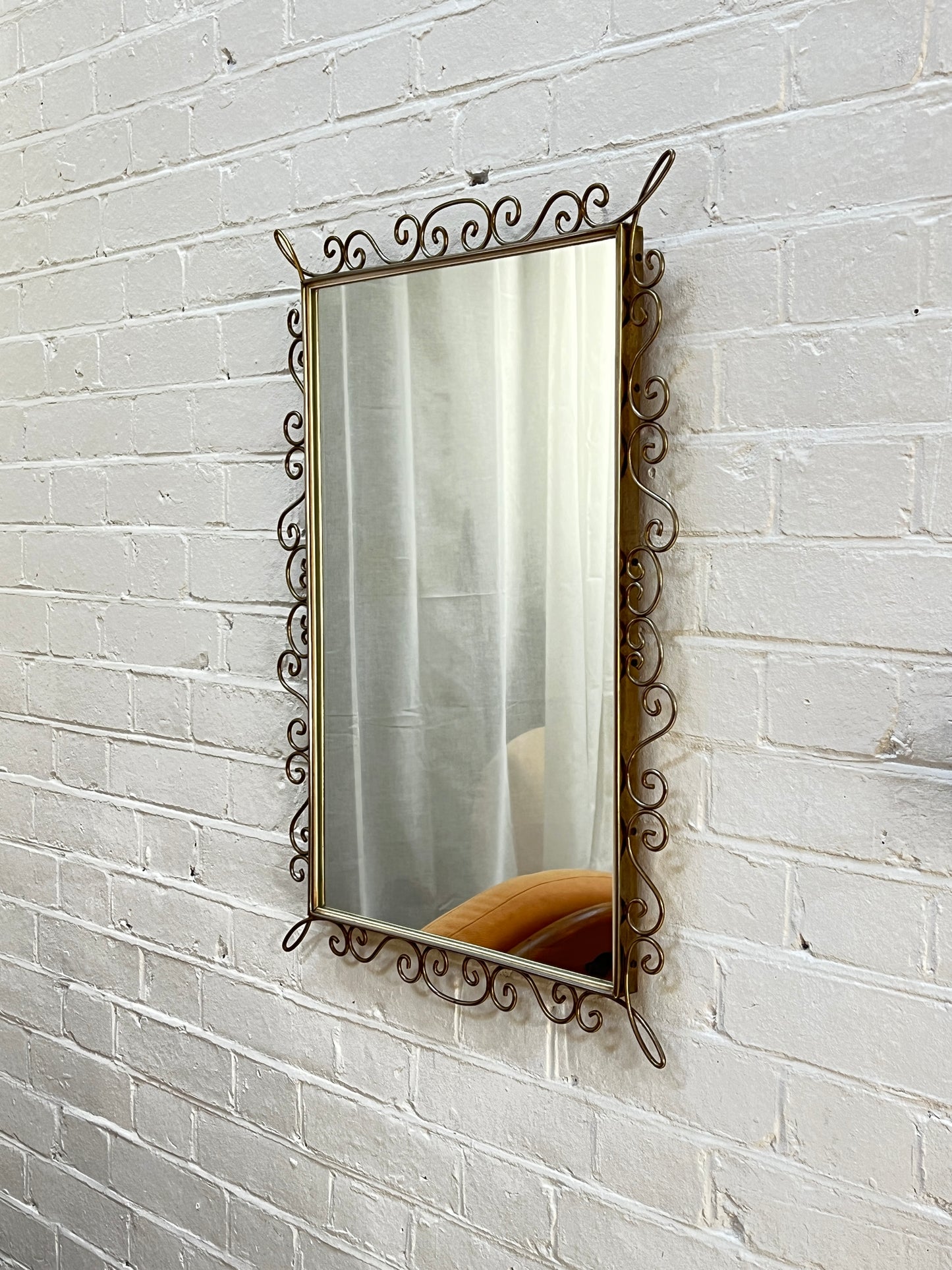 BRASS SPIRAL MIRROR