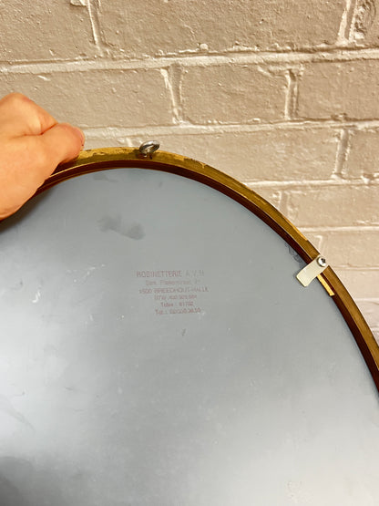 SMALL BRASS OVAL MIRROR