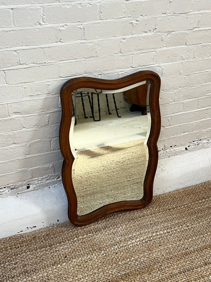 WAVY WOODEN MIRROR
