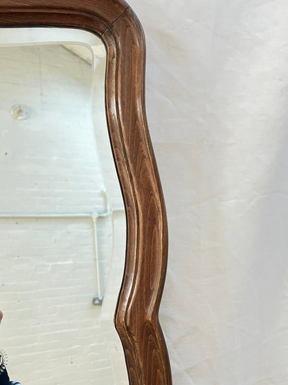 WAVY WOODEN MIRROR