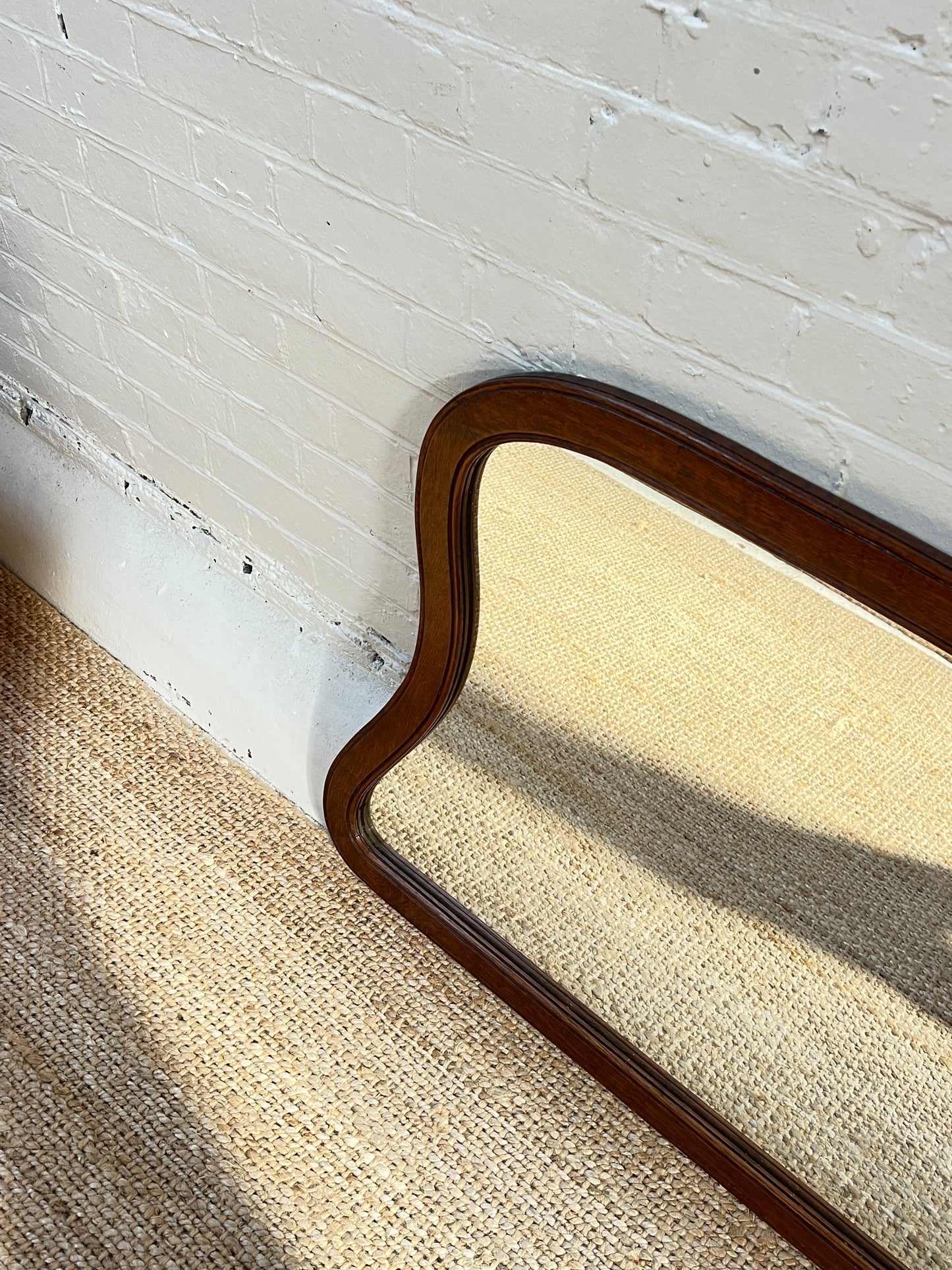 LARGE WOODEN MANTLE MIRROR