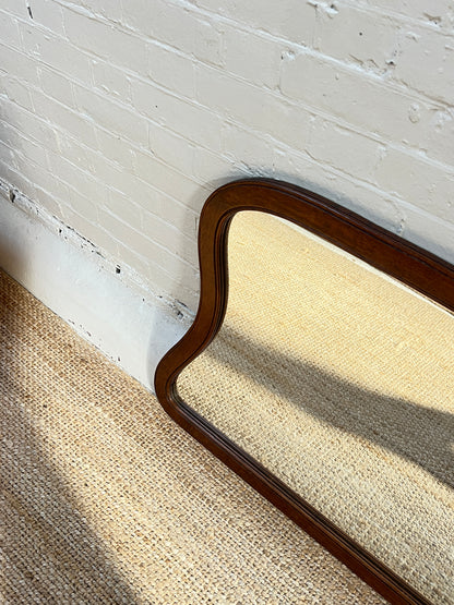 LARGE WOODEN MANTLE MIRROR