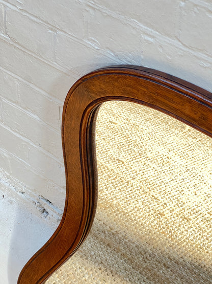 LARGE WOODEN MANTLE MIRROR