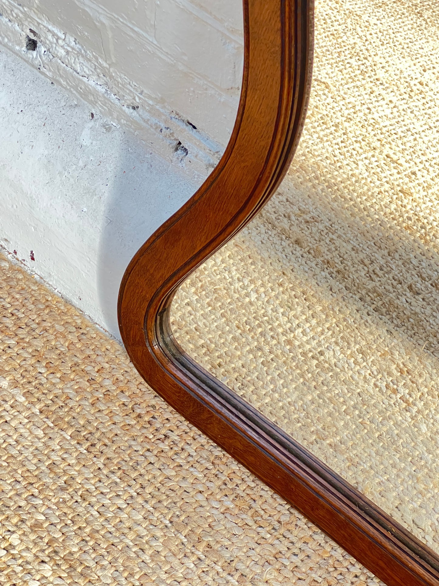 LARGE WOODEN MANTLE MIRROR