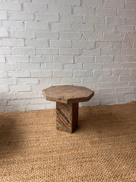 MEDIUM RED GRANITE SIDE TABLE