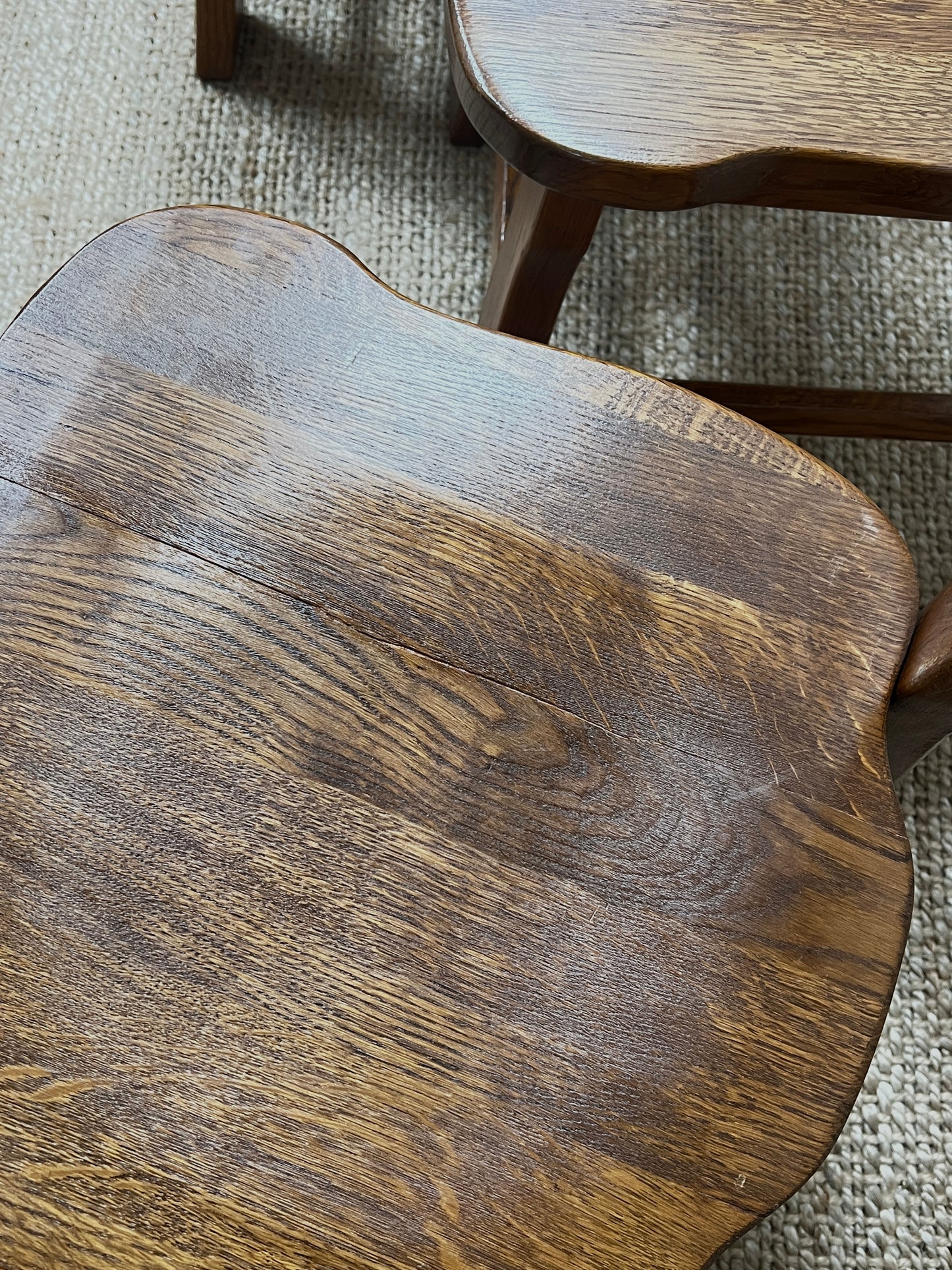 SET OF FOUR BRUTALIST DINING CHAIRS