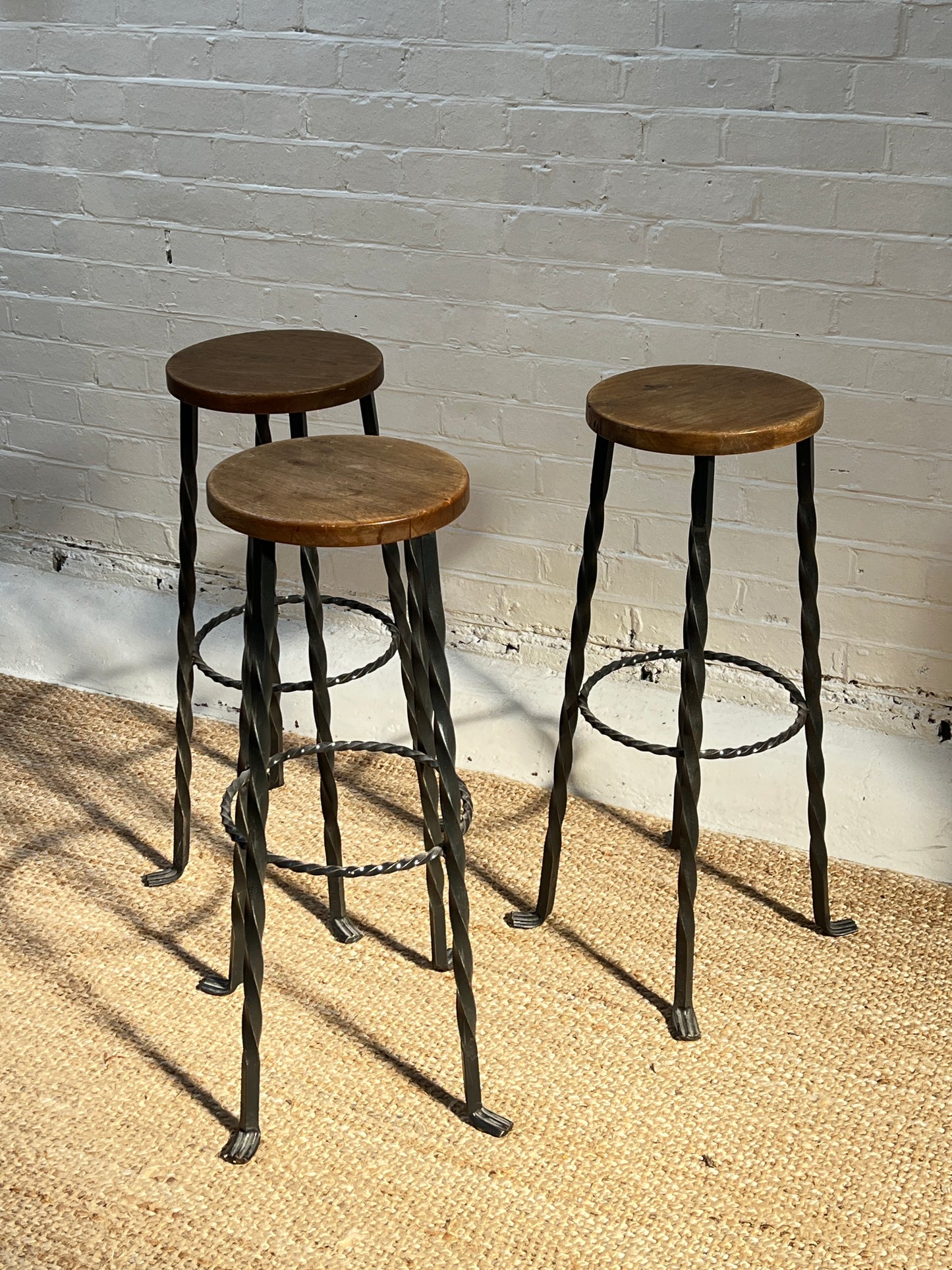 WROUGHT IRON BAR STOOLS