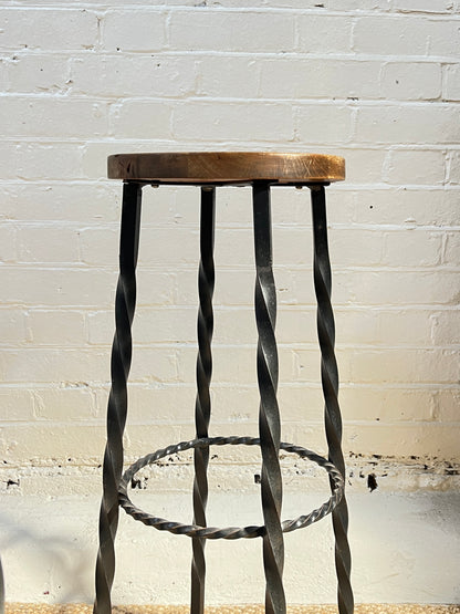 WROUGHT IRON BAR STOOLS