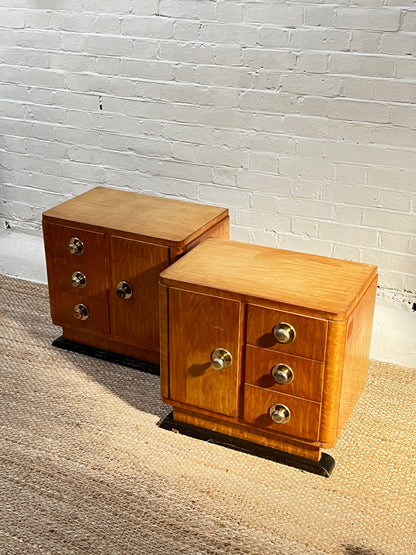 ART DECO MAPLE BEDSIDES