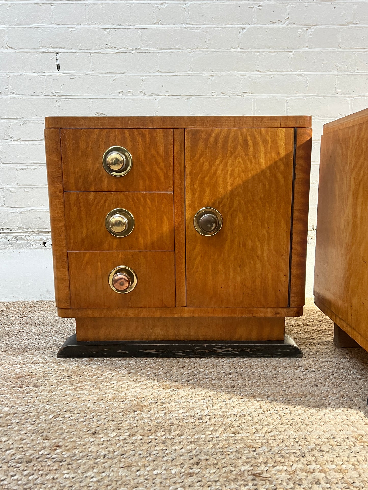 ART DECO MAPLE BEDSIDES