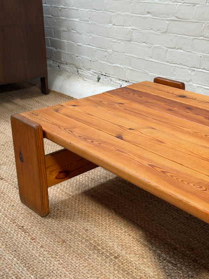 70S PINE BRUTALIST TABLE