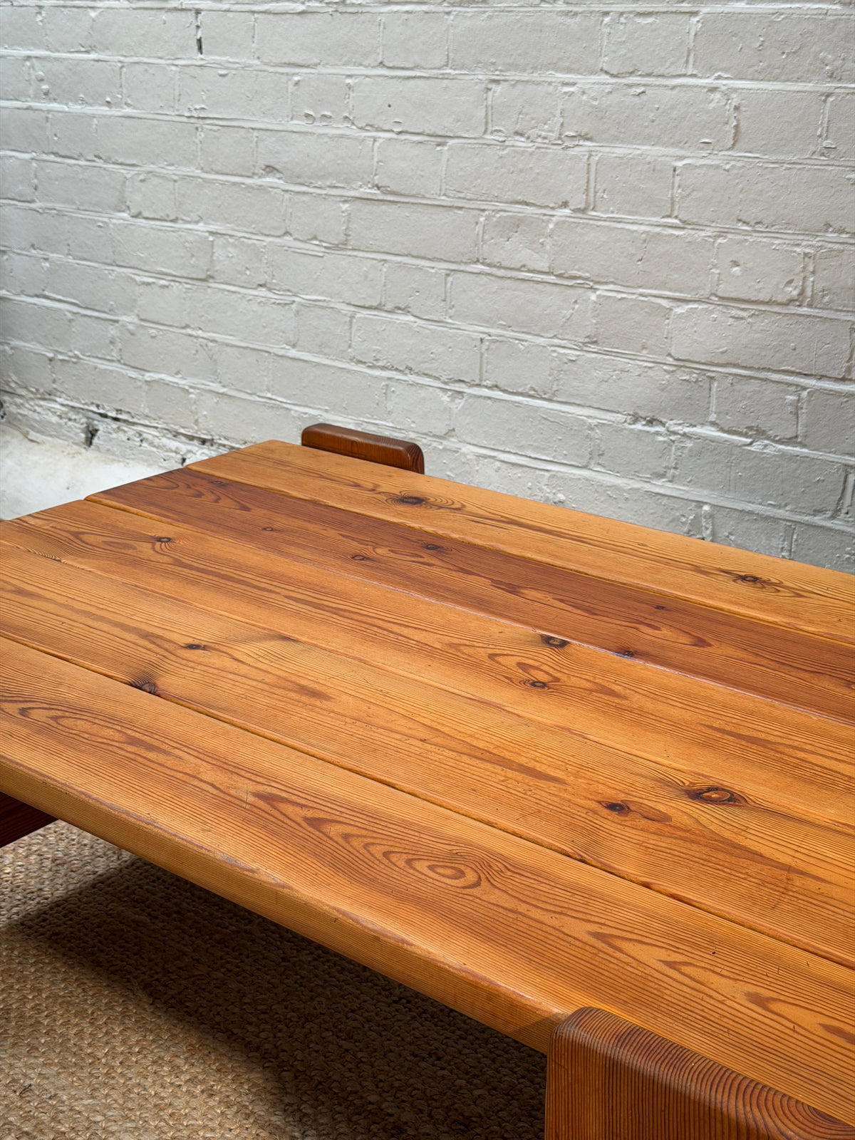 70S PINE BRUTALIST TABLE