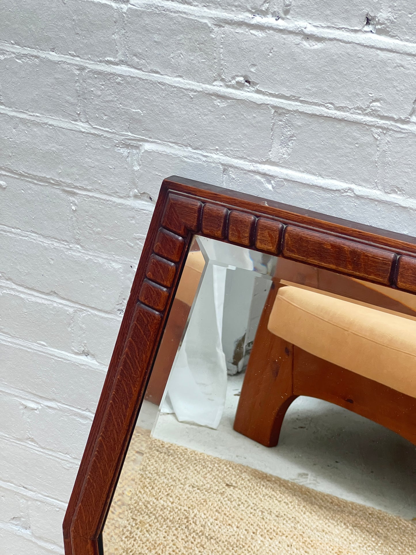 HEXAGON WOODEN MIRROR