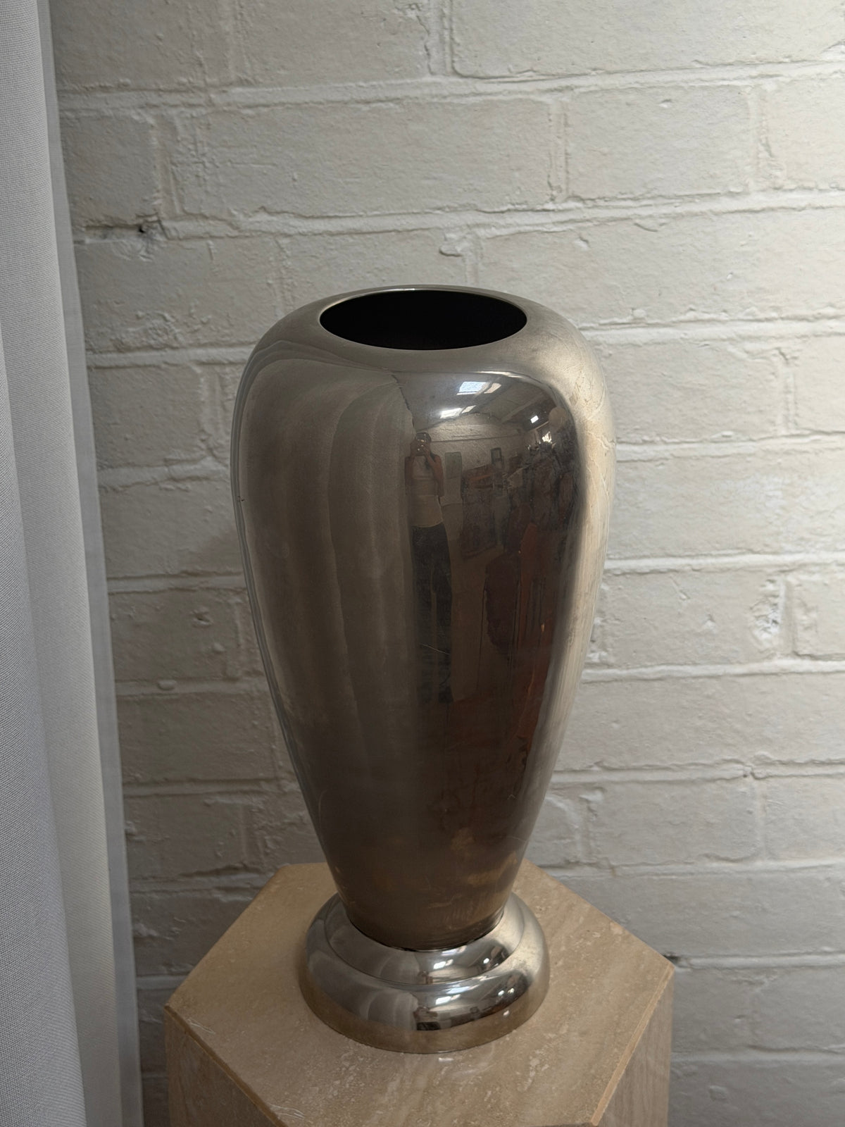 FRENCH TALL SILVER VASE