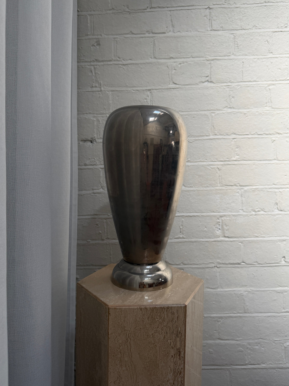 FRENCH TALL SILVER VASE