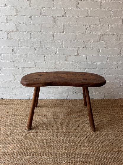 FRENCH LIVE EGE CURVED OAK BENCH