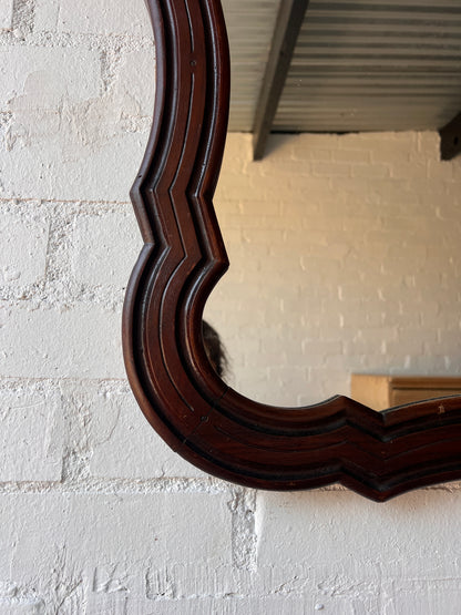 WOODEN ZIG ZAG MIRROR