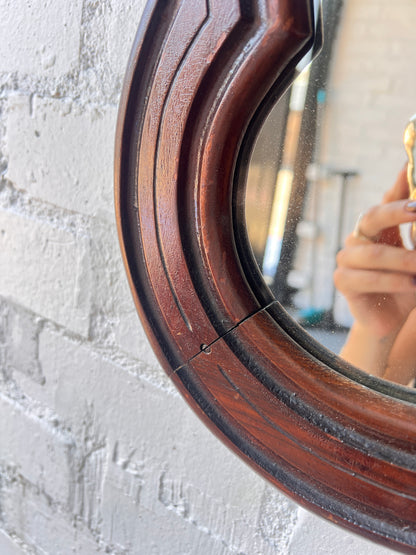 WOODEN ZIG ZAG MIRROR