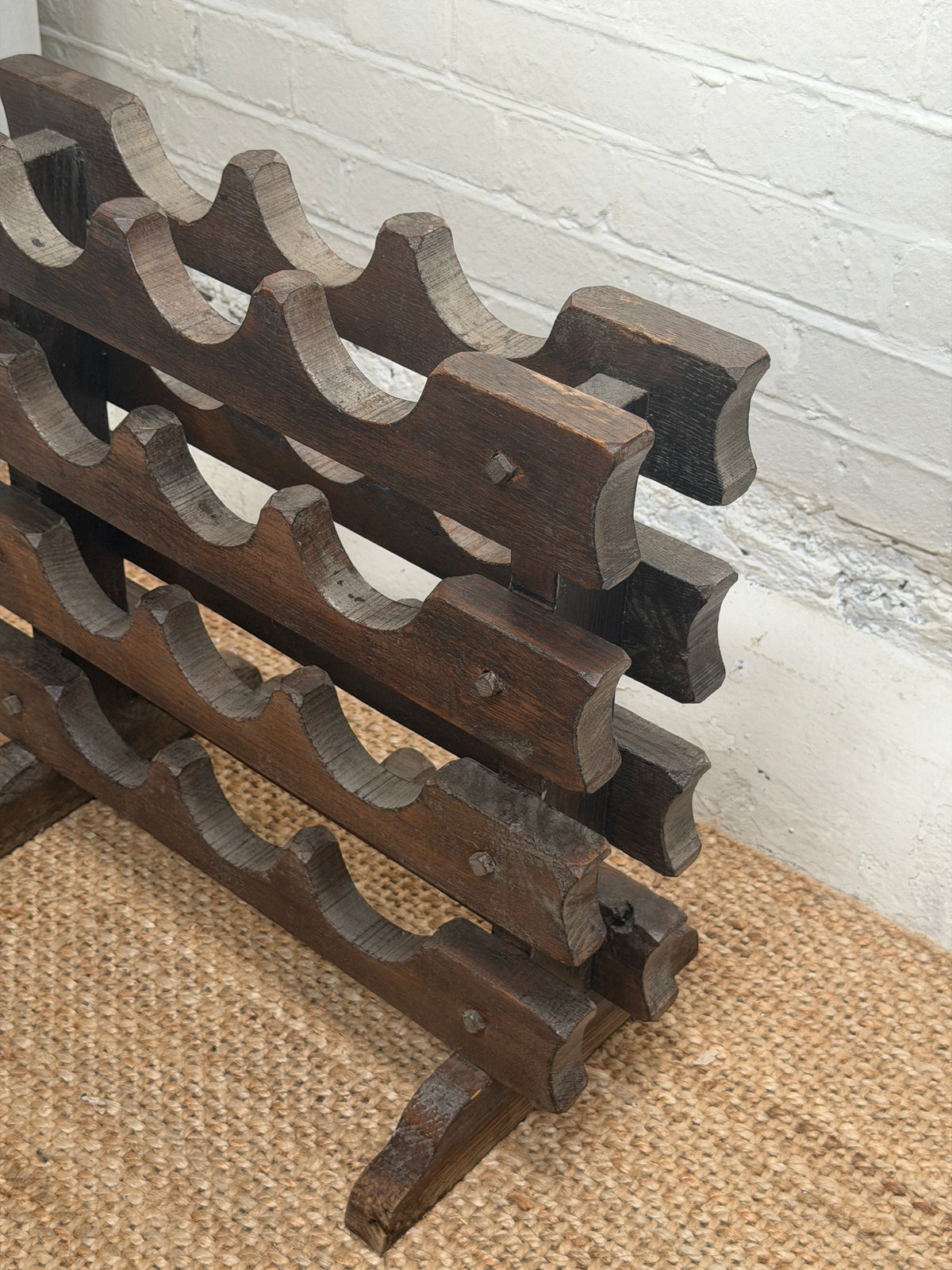 FRENCH CARVED BOTTLE RACK
