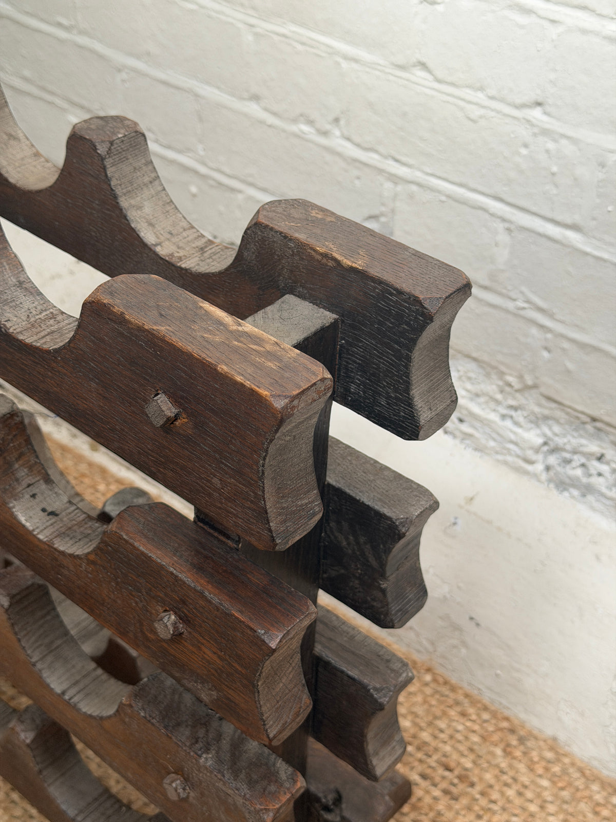 FRENCH CARVED BOTTLE RACK