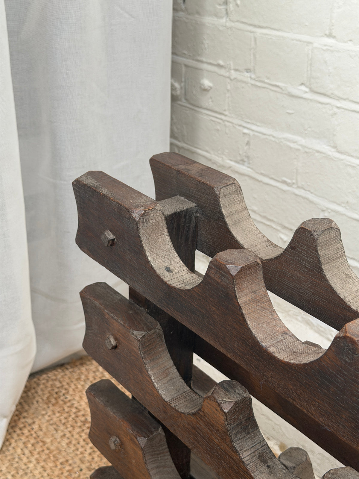 FRENCH CARVED BOTTLE RACK