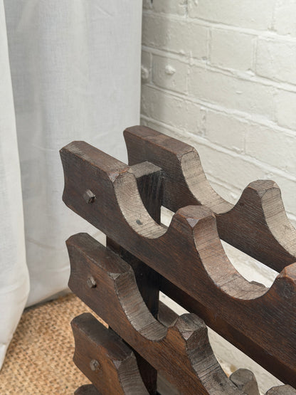 FRENCH CARVED BOTTLE RACK